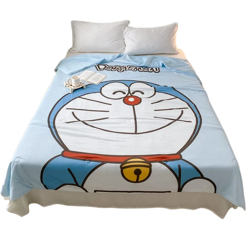 

Doraemon cartoon cute jingle cat children's ice silk air conditioner quilt student dormitory single wash summer cool quilt gift