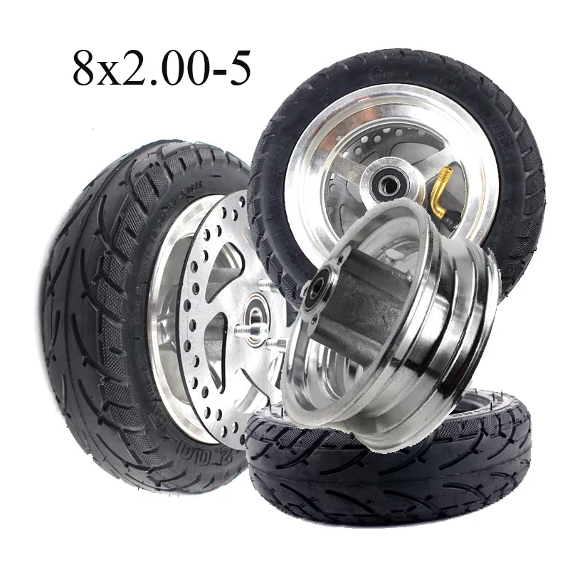 

8x2.00-5 Vacuum Tyre Wheel, with Disc Brake Hub tire wheels,for Electric Scooter