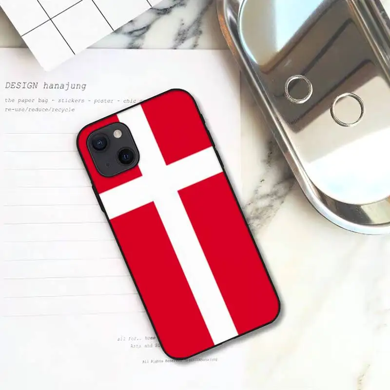 Чехол с датским флагом для телефона iPhone 11 12 Mini 13 14 Pro XS Max X 8 7 6s Plus 5 SE XR - купить по