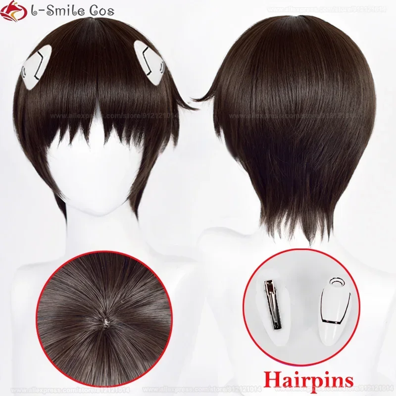 Высокое качество 30 см Ikari Shinji Косплей Парик EVA Коаплей Темно-коричневый Аниме Porp