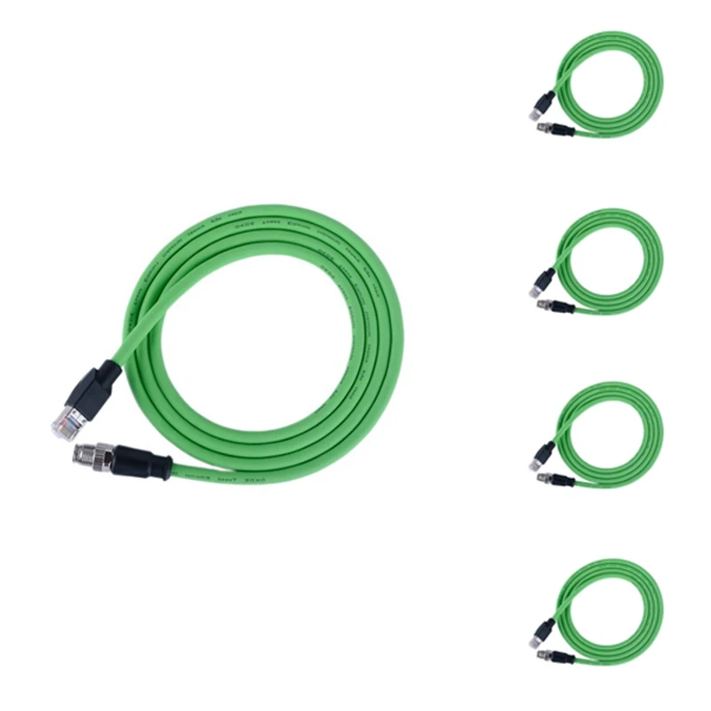 

Горячая Распродажа M12 X Code 8 Pole To RJ45 Gigabit Ethernet интерфейс Cat6, кабель Ethernet для промышленной камеры, авиационный экранированный кабель