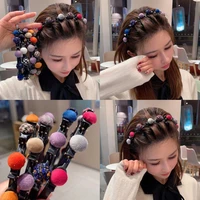 2022 new fashion hot sale double layer bands clip hairbands braided headband for women girls hair accessories headwear
