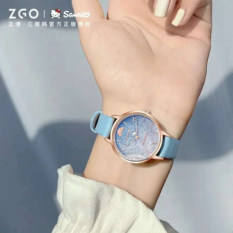 Кварцевые часы Sanrio ZGO в стиле цыганских студентов брендовые цвет розово-синий