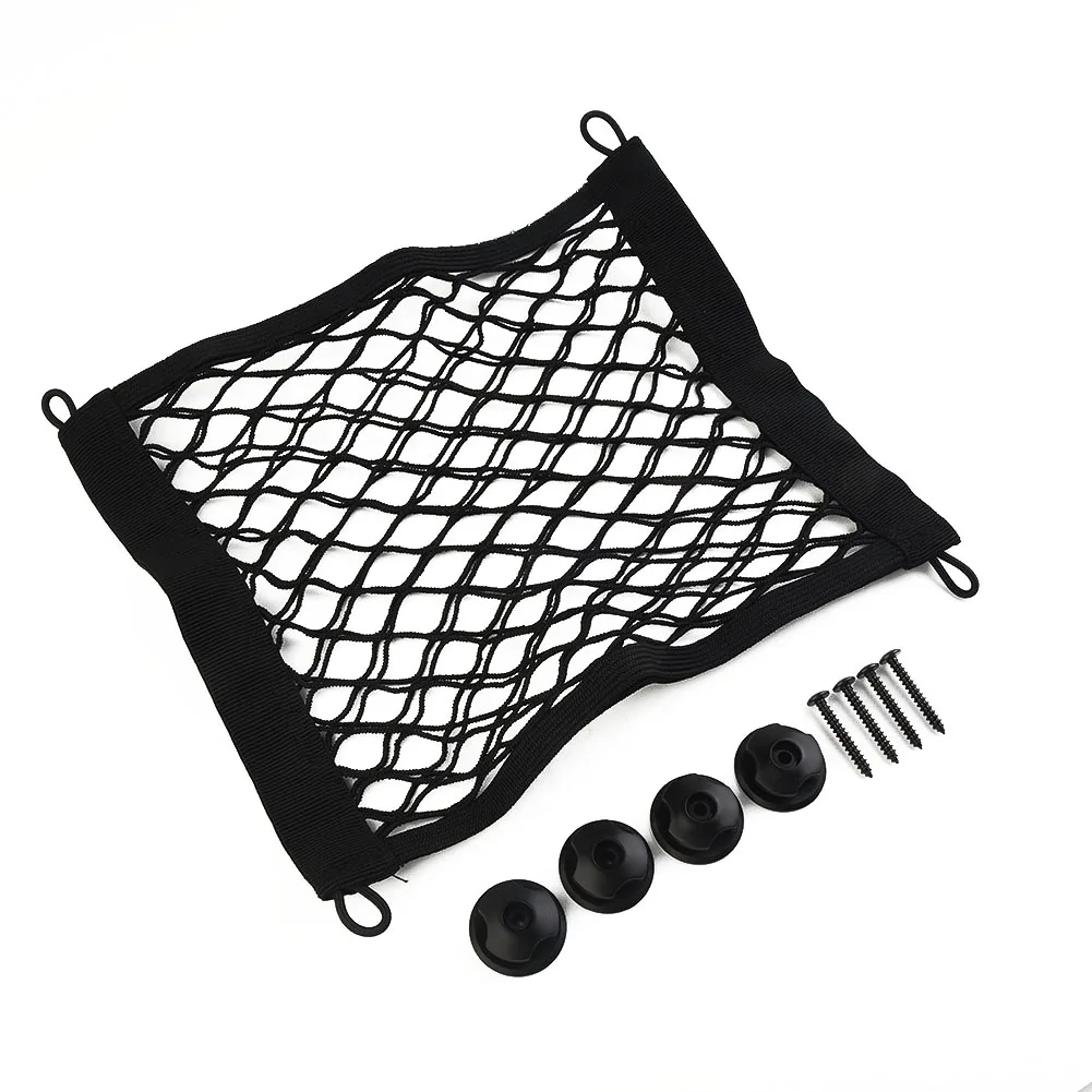 

Black Car Storage Net Extra Large Elastic Storage Net For Cargo Van Motorhome Mobile Home Caravan Boat 25x30cm