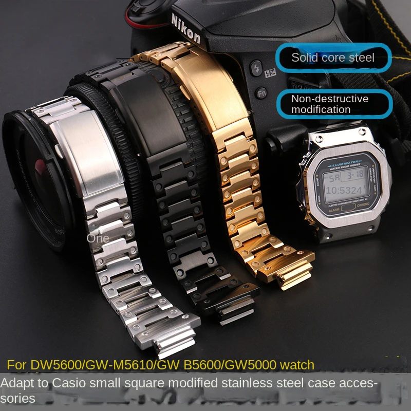 Для G-Shock DW-5600 DW5000 5025 gw-b5600 G-5600 GW-M5610 GA110 120 Ремешок из нержавеющей стали