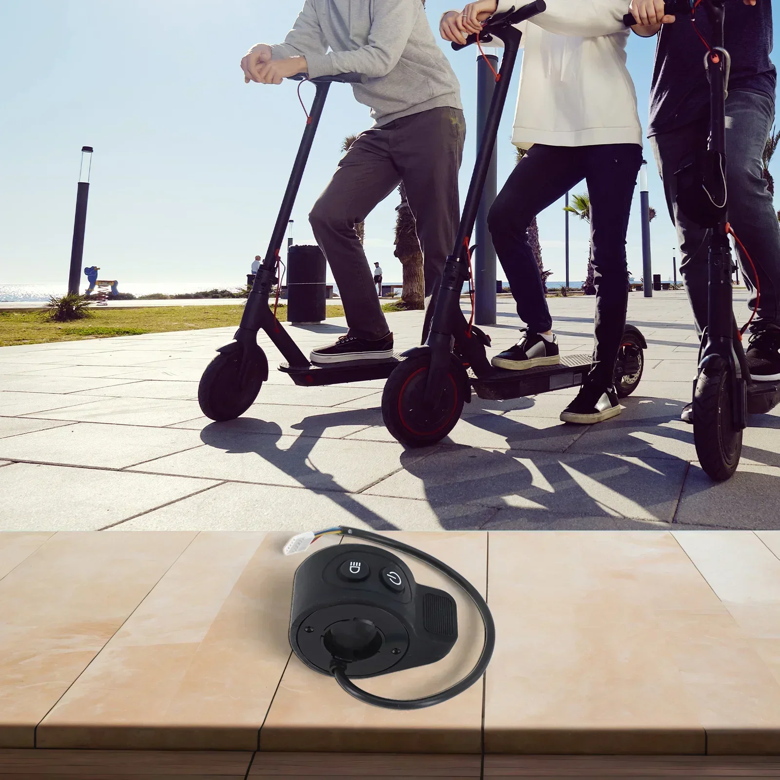 Электрический скутер дроссельная заслонка ускоритель с переключателем фар для HX