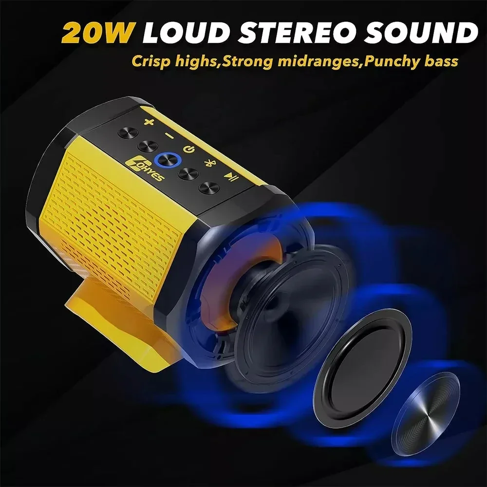 Портативный Bluetooth-динамик для Dewalt 18 в 20 Аккумуляторный проигрыватель