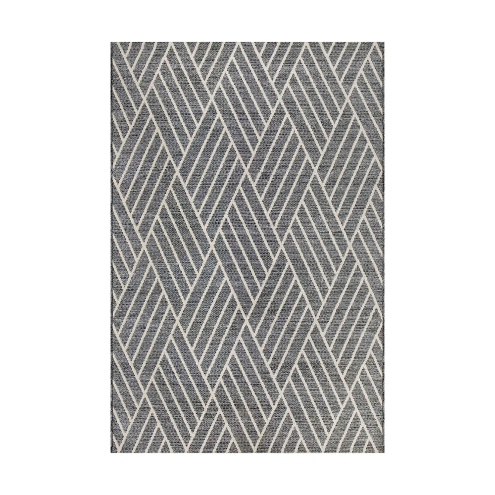 

B5' x 7' Charcoal Diamond Outdoor Rug