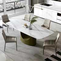 light luxury slate dining tables and chairs rectangular modern simple marble dining table