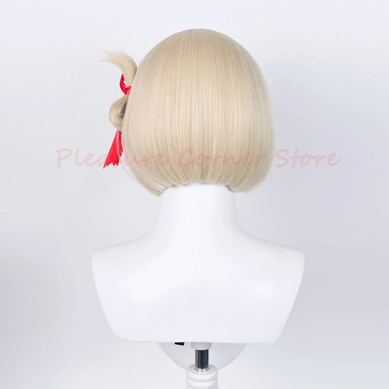 Lycomis отдача nishikier Chisato косплей парик 30 см короткие фотозолотые термостойкие