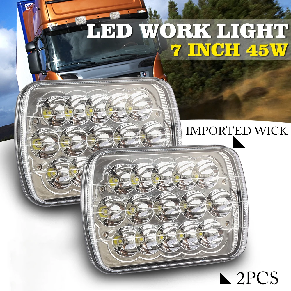 

7 Inches 45W 24V LED Working Light Aluminium 6500K High Bright Spotlight LED Work Light Car Truck Tractor waterproof 4x4 Atv