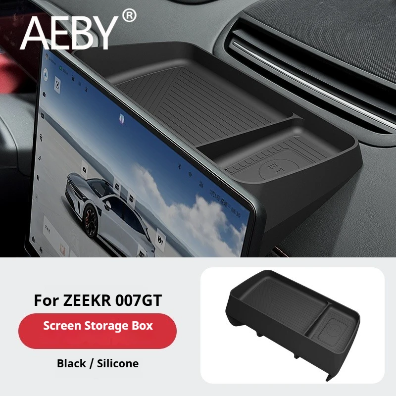 Фото AEBY для ZEEKR 007GT 2024 2025 ящик для хранения приборной панели за экраном силиконовый органайзер на заказ аксессуары для салона автомобиля №5