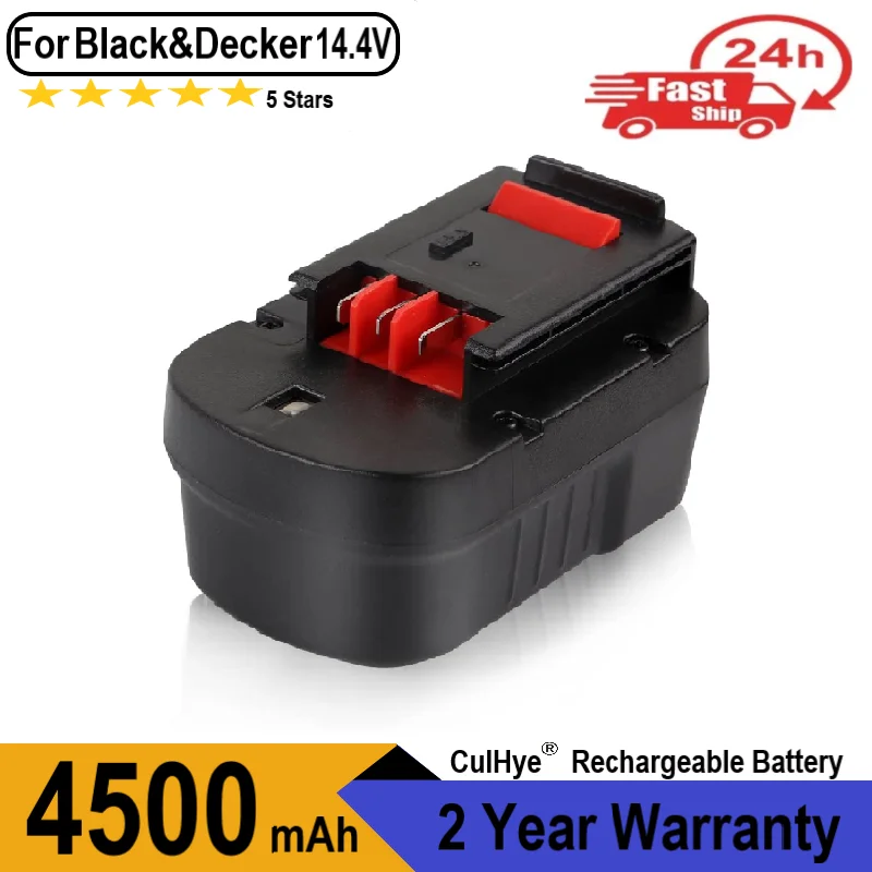 Culhye 14.4V HPB14 Battery for Black and Decker, 4.5Ah Ni-Mh Replacement Batteries for Firestorm FSB14 FS140BX 499936-34