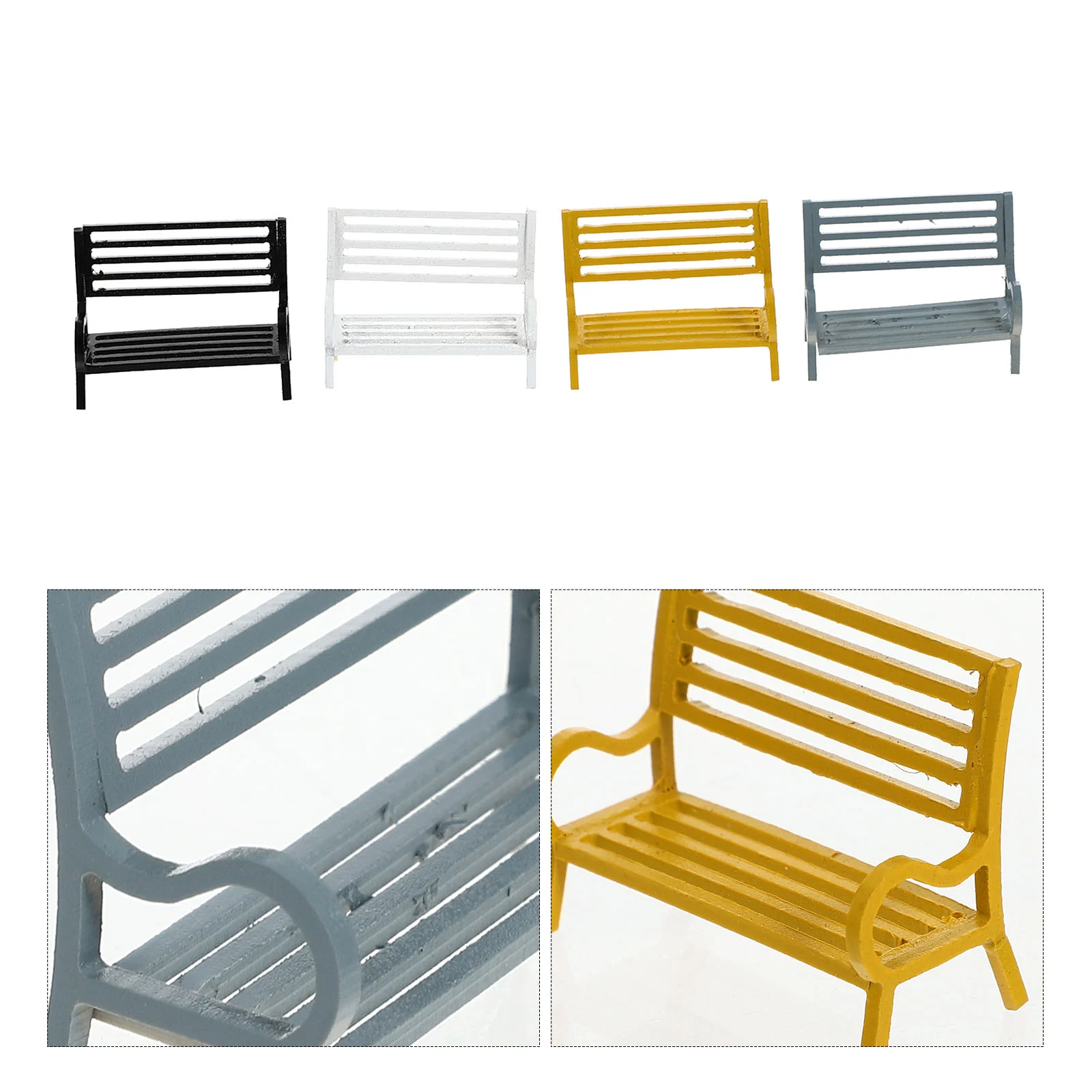 

Chairbench Miniature Mini Furniture Park Garden Model House Decoration Ornaments Couch Diy Ornamentaccessories Scale 12
