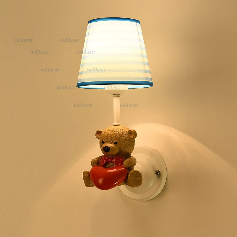 Современный настенный светильник для куклы из смолы очаровательный тканевый бра