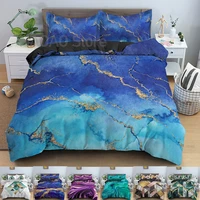 marble bedding set 3d geometric print duvet cover psychedelic quilt cover with zipper queen double comforter sets kids gifts