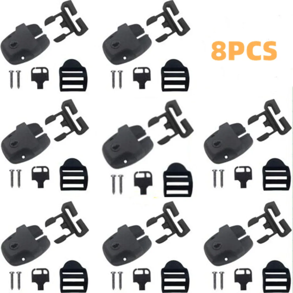 

8set Hot Tub Cover Broken Latch Repair Kit Slot Replace Latches Clip Lock With Keys And Hardwares Bathtub Replacement Kit