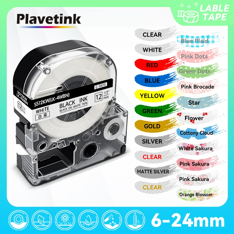 Ярлыки PLAVETINK 12 кВт совместимы с Epson Lw400 зеркальные картриджи ярлыки работает кожей