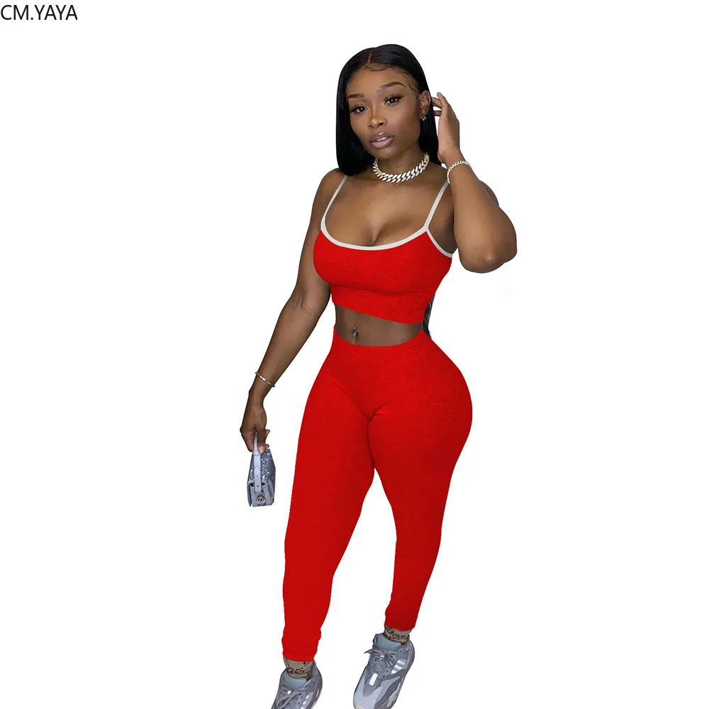 Женский спортивный ретро-костюм CM.YAYA мини-топ с высокой талией спортивные брюки