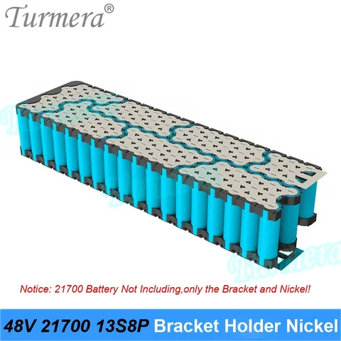 Turmera 48 В 52 В 60 В 21700 Держатель аккумулятора для электронного велосипеда с никелем 13S6P 13S7P 13S8P 14S6P 14S7P 16S6P Кронштейн для электрического велосипеда своими руками