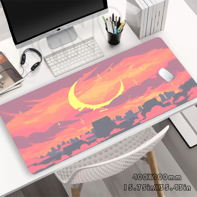 

Moon Large Desk Pad 100x50cm Big Computer Mousepads Gaming Mousepad Big Keyboard Mats Gamer Mouse Pads Desk Mat