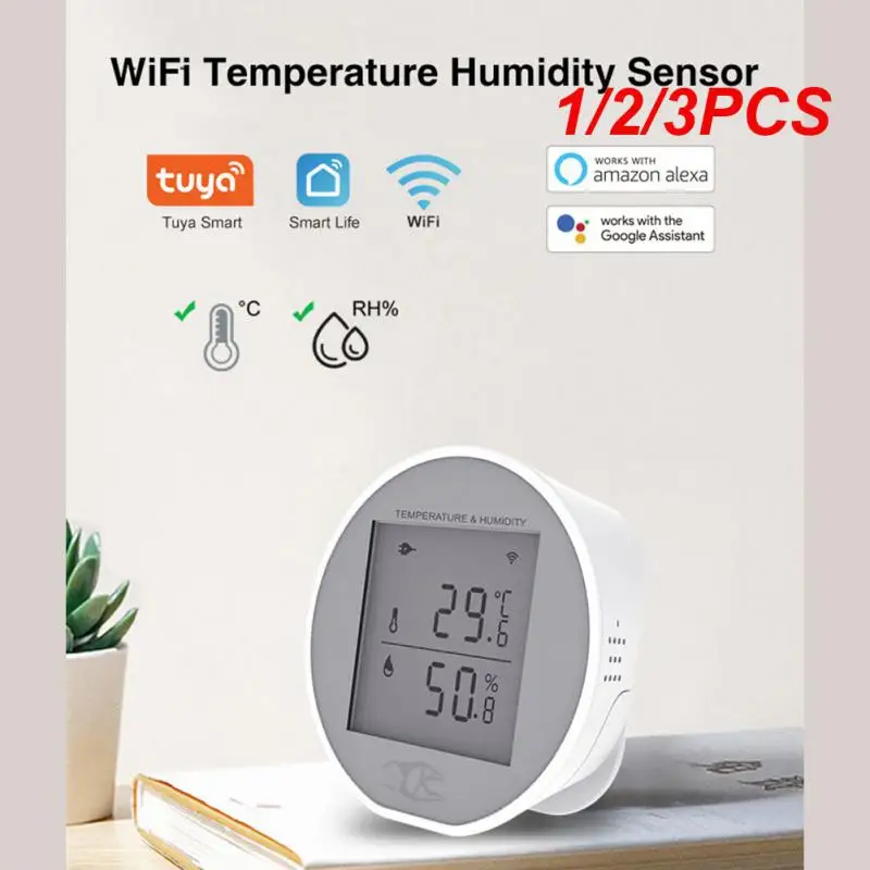 

Умный беспроводной датчик температуры и влажности Tuya Wi-Fi, работает в помещении с поддержкой Alexa Home, 1/2/3 шт.