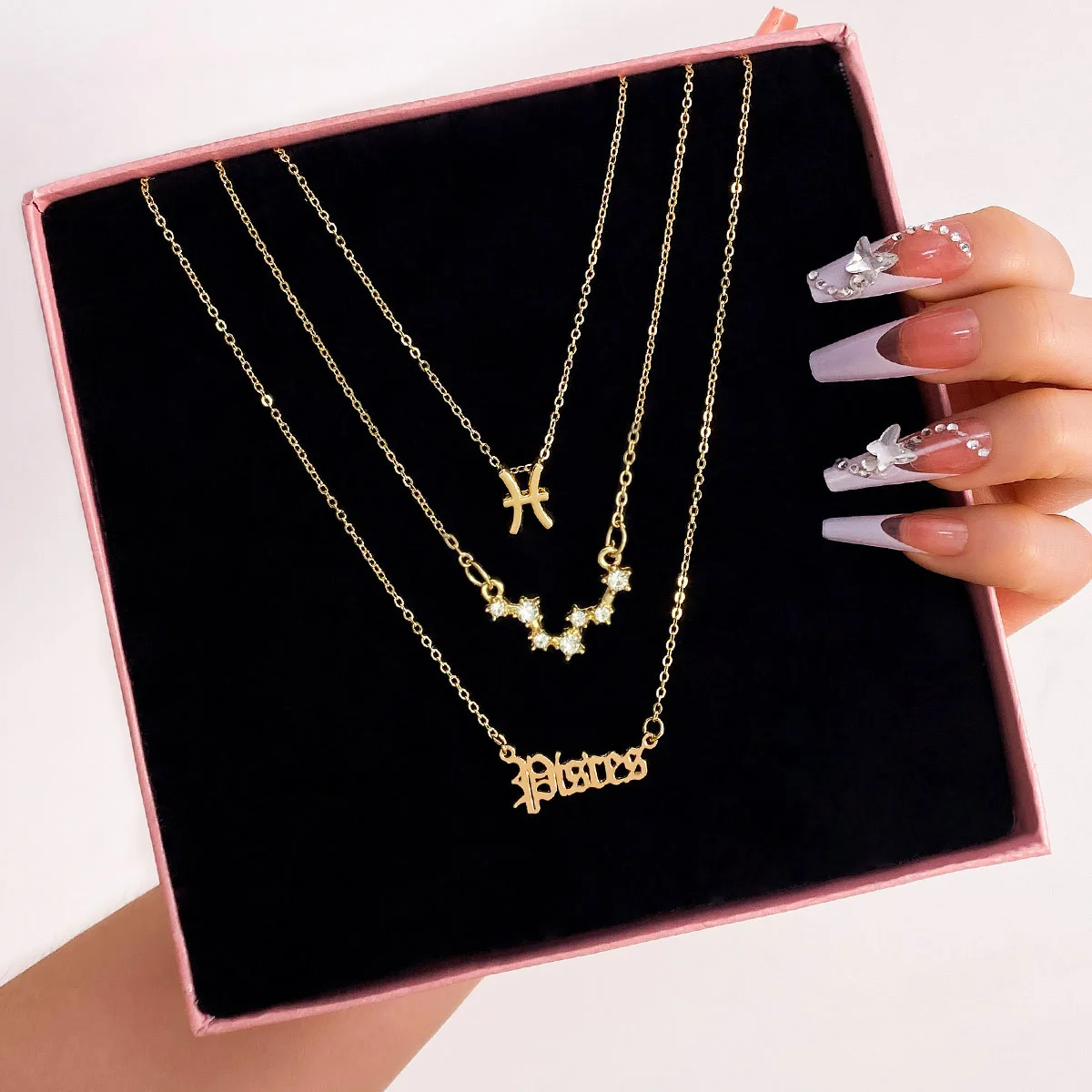 Ожерелье с 12 знаками зодиака Водолей Овен Близнецы Рыбы Лев Стрелец многослойное