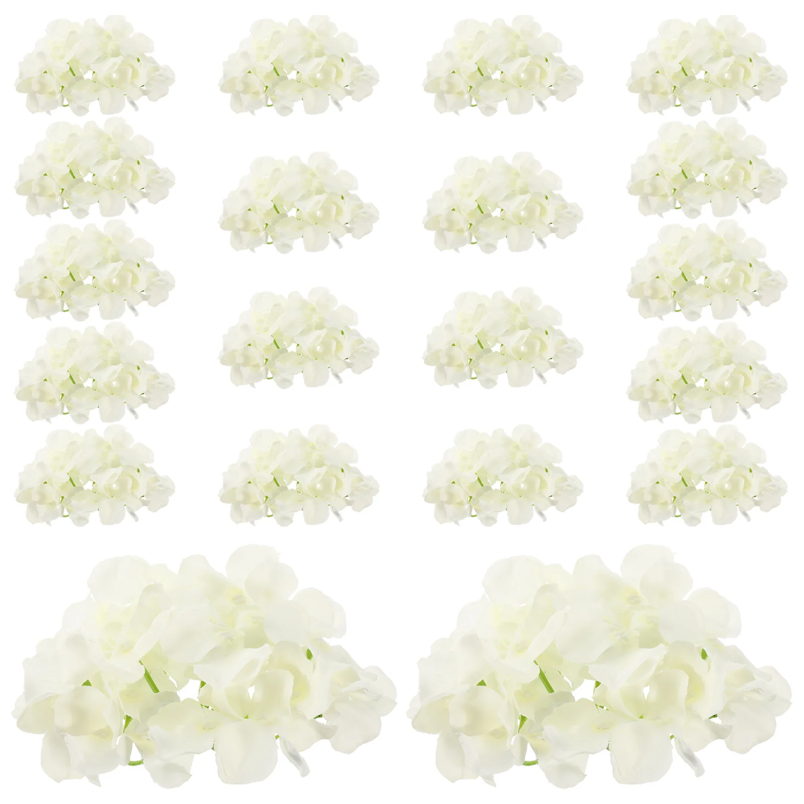 

Heads Flower Hydrangea Artificial Wedding Bouquets Silk Realistic Fake Bulk Bride Holding White Stemless Centerpieces Decor