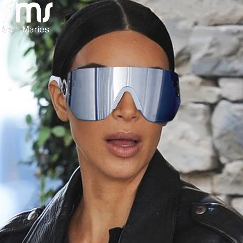 

New Oversized Y2k Punk Sports Sunglasses Women Men Rimless Shield Sun Glasses Goggle Female Brand Designer Shades Eyewear UV400