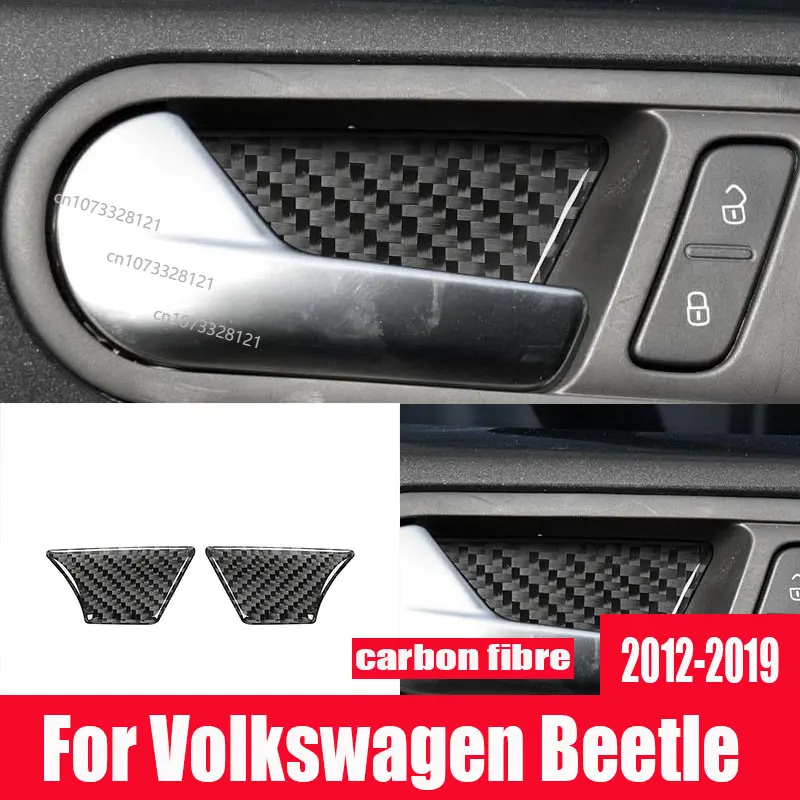 

For Volkswagen Beetle 2012-2019 Carbon Fibre Interior Modification Door Interior Door Bowl Decorative Sticker Interior Mouldings