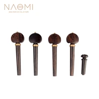 naomi 4 pcs ebony violin turning pegs 1 pcs endpin wcooper decoration violin good replacement violin parts new
