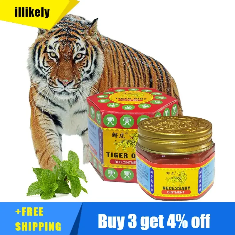 

Tiger Balm original Ointment Red White Oil Chinese Medicinal Painkiller Lion Balm Muscle Pain Relief Ointment Soothe itch 19.5g