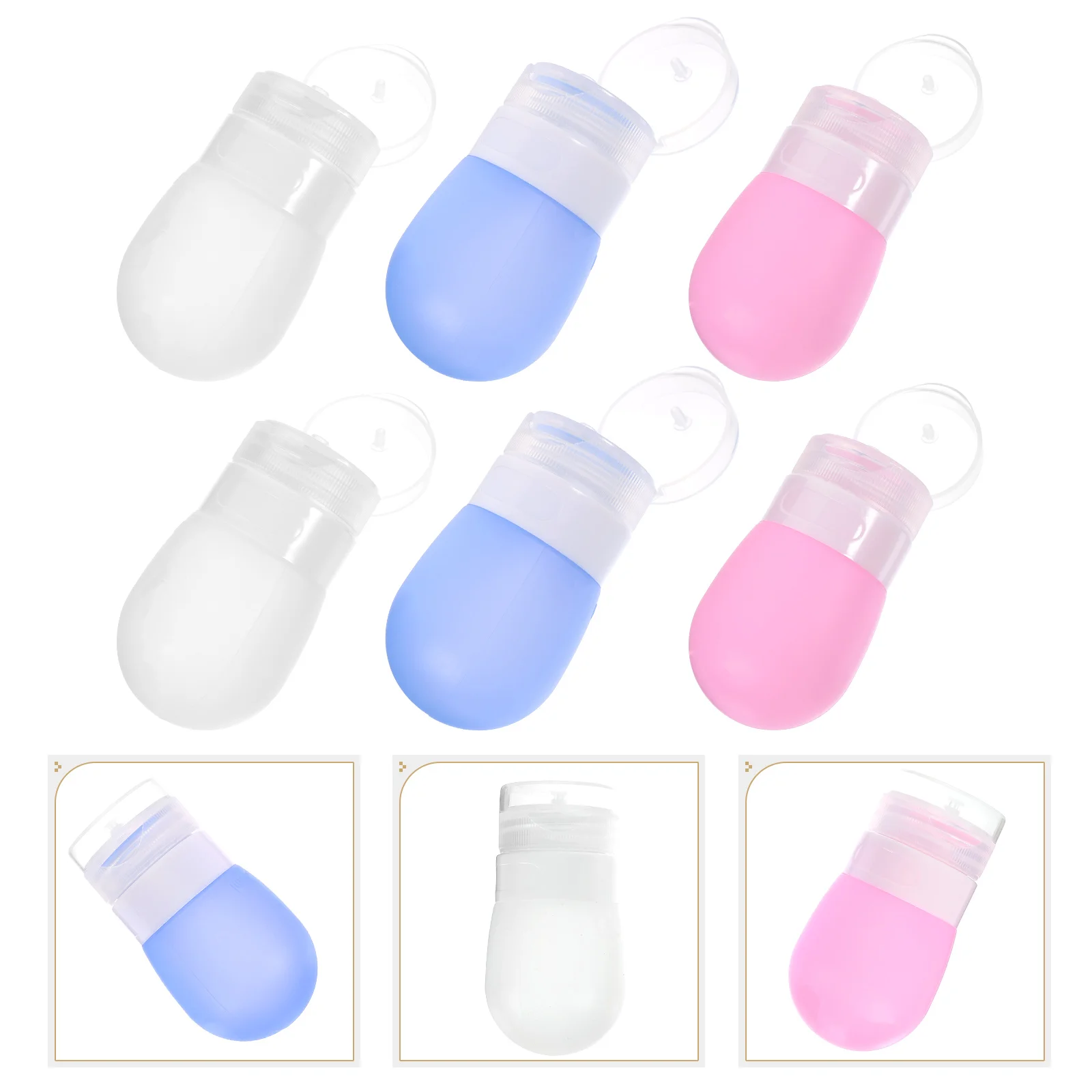 6 шт. портативные контейнеры для жидкости дорожная бутылка с насосом бутылки