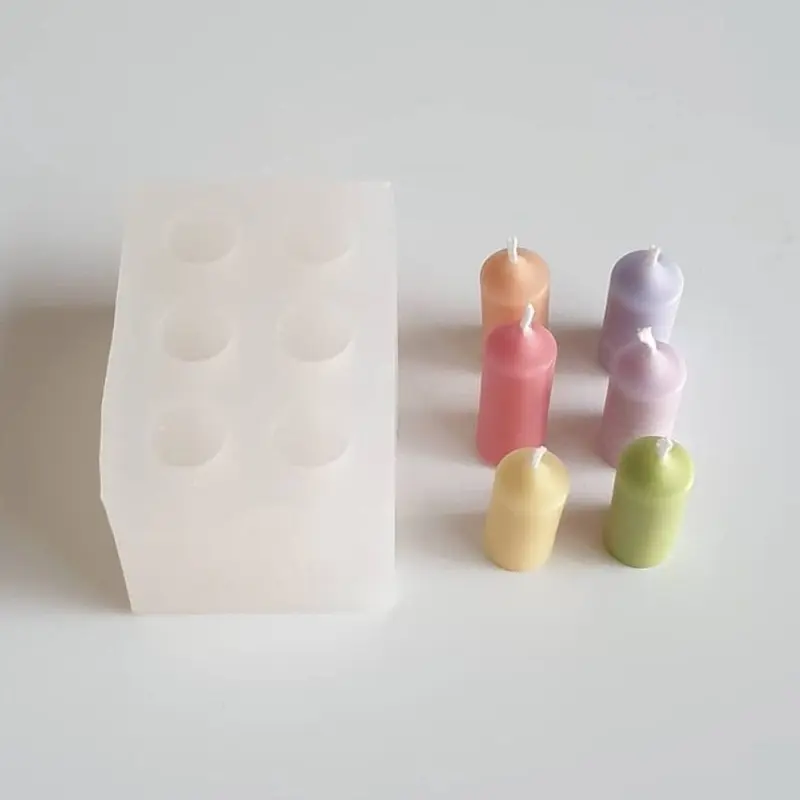 

3D Candle Silicone Mold Handmade Diy Mini Cylinder Soap Candle Mould Candle Aroma Plaster Making Supplies Home Crafts Decoration