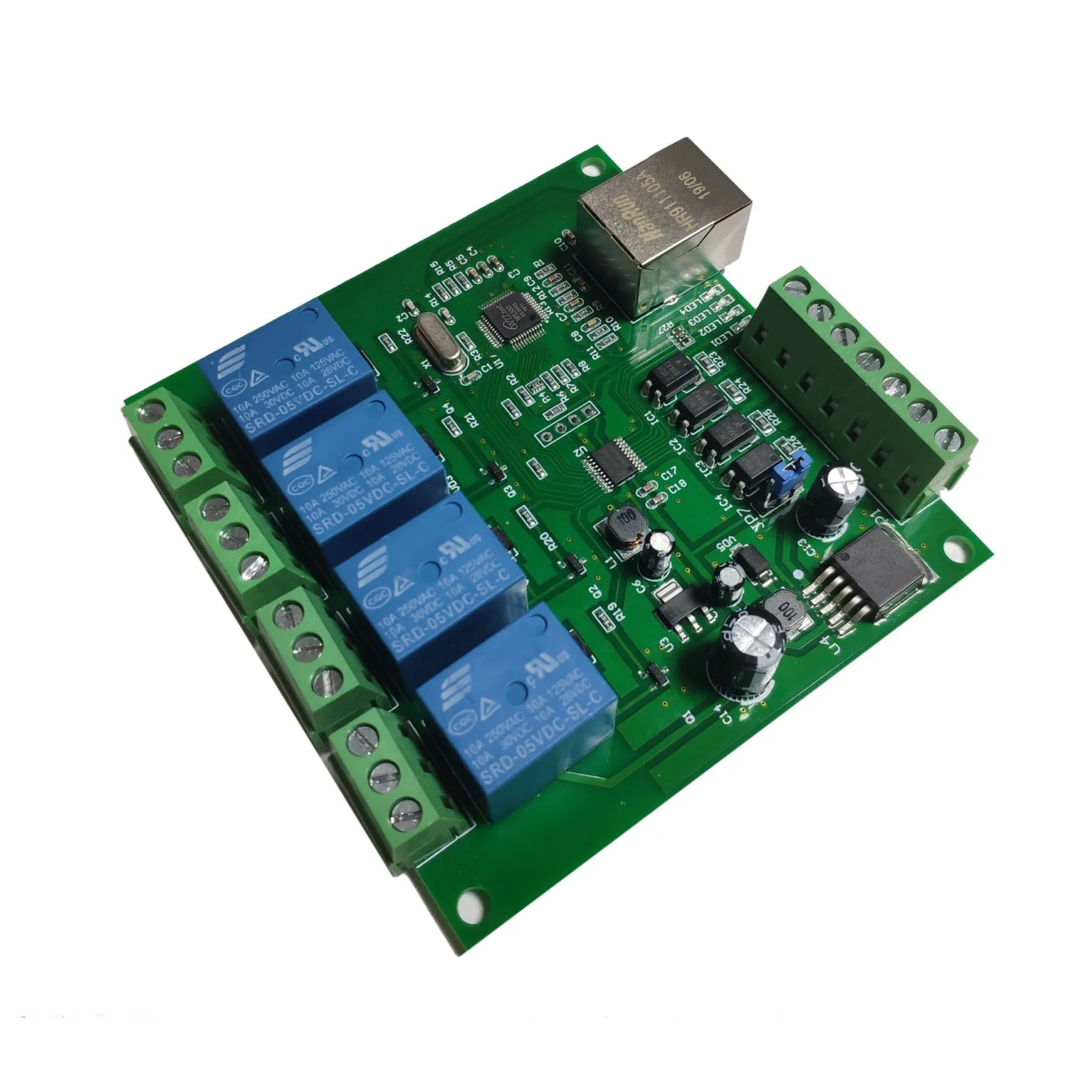 Сетевой пульт дистанционного управления LAN Ethernet RJ45 TCP/IP с 4-канальным реле UDP W5500 |