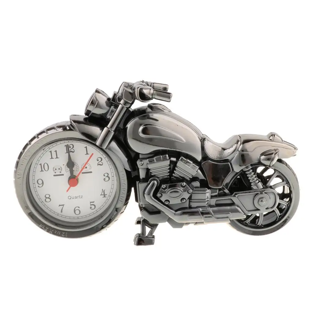 

Craft Motorbike Clock Sculpture Model Motorcycle Desk Ornament decor for
