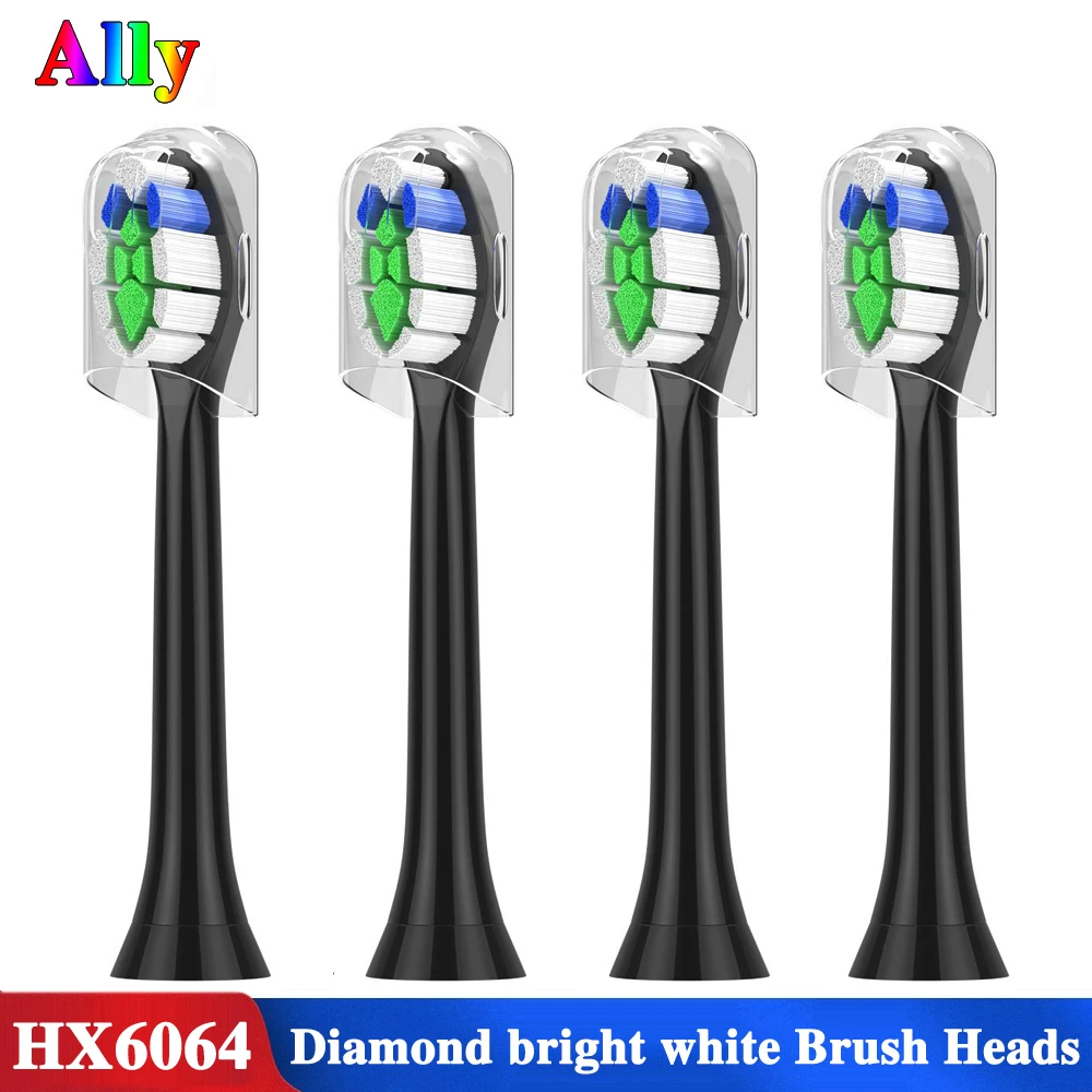 Jt для Philips Sonicare Diamond Clean ProResults FlexCare HX6064 HX9027 HX9073 HX9043 насадки для электрической зубной щетки Black Jt для Philips Sonicare Diamond Clean ProResults FlexCare HX6064 HX9027 HX9073 HX9043 насадки для электрической зубной щетки Black