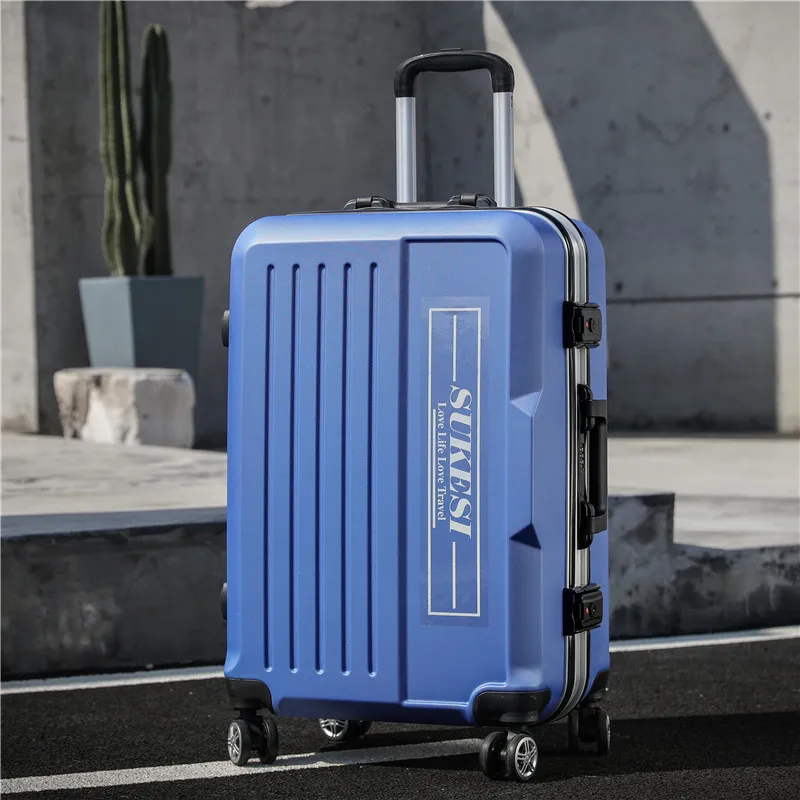 New Fashion 20 Inch Aluminum Frame Sturdy And Durable Suitcase, Large Capacity Universal Wheel Password Suitcase