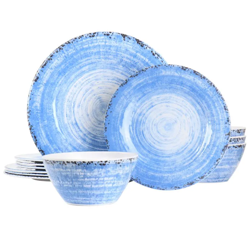 

Fran 12 Piece Melamine Dinnerware Set