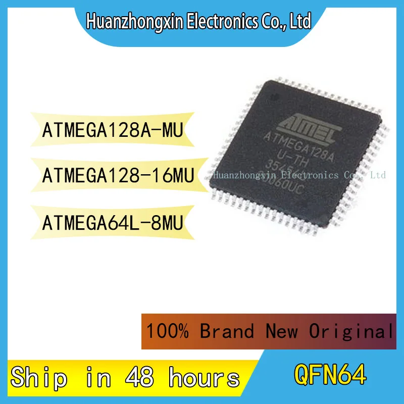 

ATMEGA128A-MU ATMEGA128-16MU ATMEGA64L-8MU QFN64 MCU 100% Brand New Original Chip Integrated Circuit Microcontroller