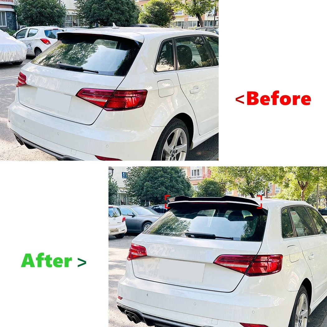Задний спойлер для Audi A3 8 в S line хэтчбек 2014-2020 заднее крыло автомобиля багажника