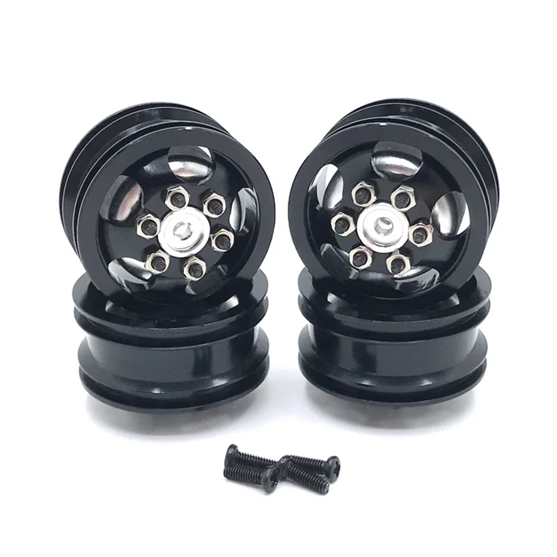 

Металлическая ступица обода колеса для WPL C14 C24 C34 B14 B24 JJRC Q61 Q62 4X4 4WD 1/16 обновленный автомобильный Радиоуправляемый грузовик аксессуары Запчасти черный