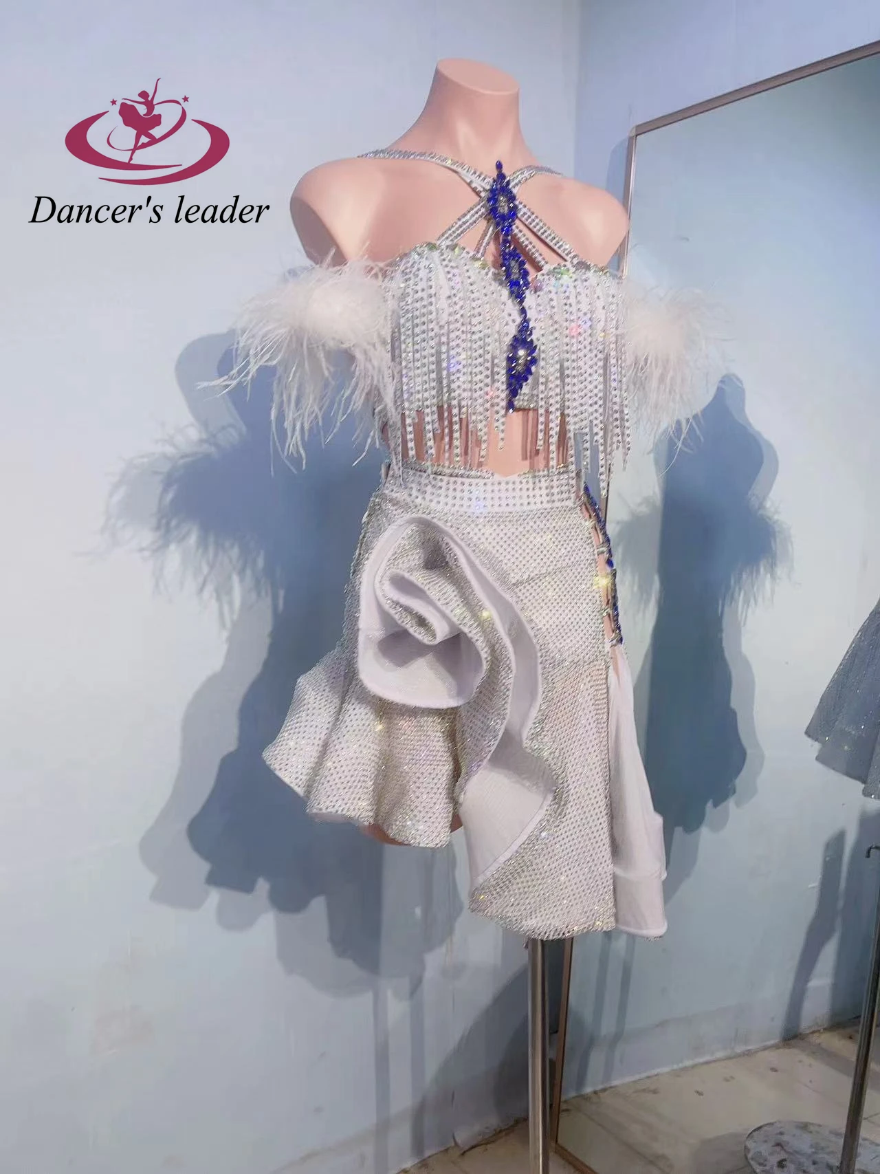 Женское платье для латиноамериканских танцев сценическое высококачественное