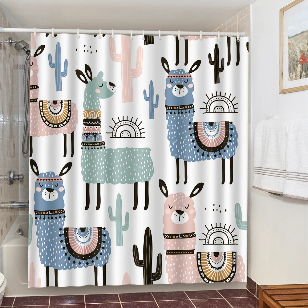 

Street Flower Scenery Wall Hanging Bathroom Decor Bathtub Screen Shower Curtain for Bathroom