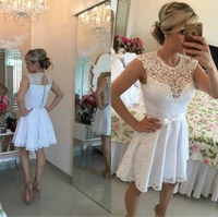 white 2021 elegant cocktail dresses a line cap sleeves short mini lace pearls party plus size homecoming dresses