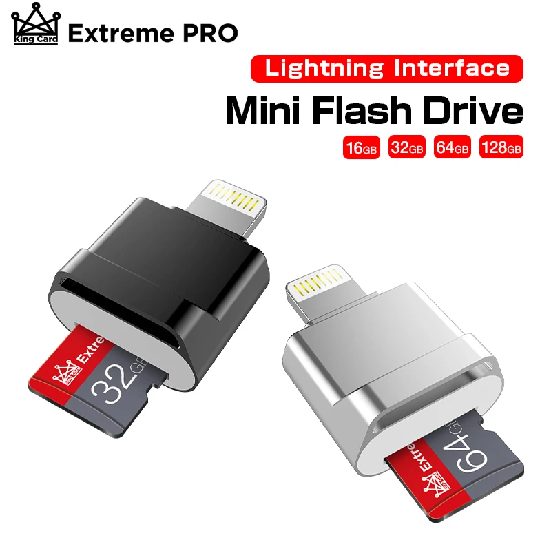 

Мини USB флэш-накопитель, флешка, SD кардридер 16/32/64/128 ГБ для iPhone 6Plus/7/7plus/8/11/X Usb/Otg/Lightning 2 в 1 для iOS 13