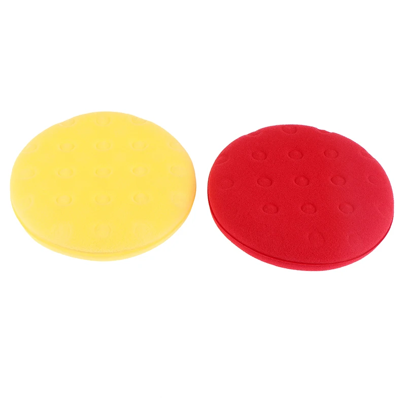 

2Pcs Durable Car Detailing Sponge Wax Applicator Pads Shine 12cm Dia Dots Pressing Hand Polishing for Waxing Paint Ceramic Glass