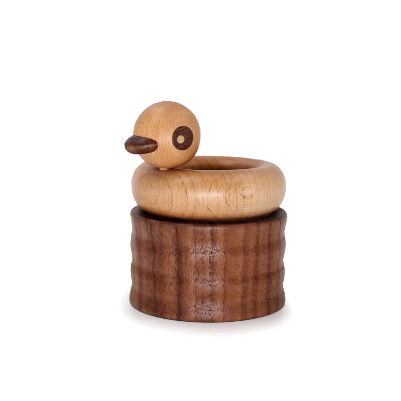 

Desktop Wooden Swimming Duck-Shaped Pen Holder Storage Box Pen Holder Desk Storage Ornaments