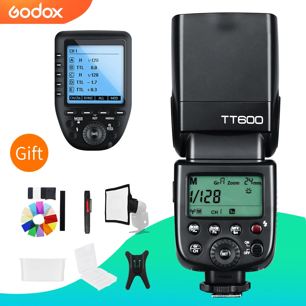 

Good Quality Godox TT600 2.4G Wireless GN60 Camera point Zoom Manual FlashMaster/Slave Camera Flash Speedlite with Xpro Trigger