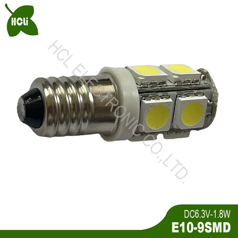 Горячие продажи DC6.3V 12V 24V E10 BA9S BAX9S T4W T11 1815 1895 T10 W5W 194 168 501 клиновые светодиодные